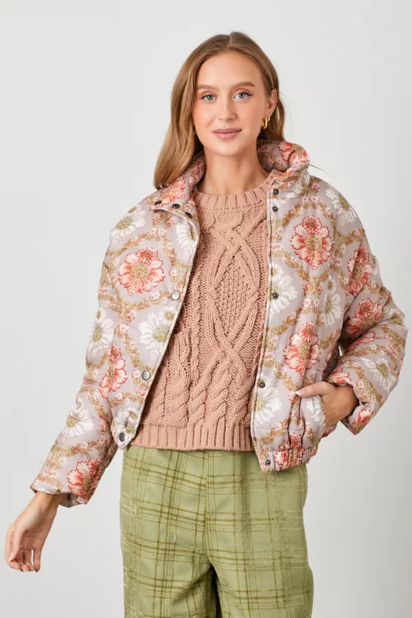 【Vintage】flower jacket Vintage Flower Oversized Jacket